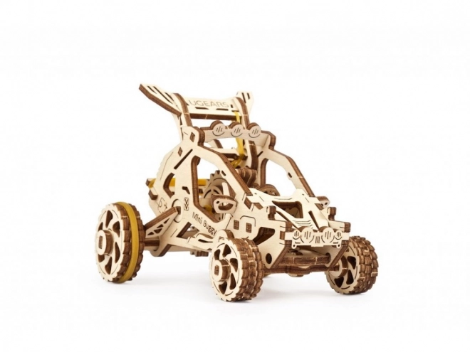 Ugears 3D drevené mechanické puzzle Mini Buggy