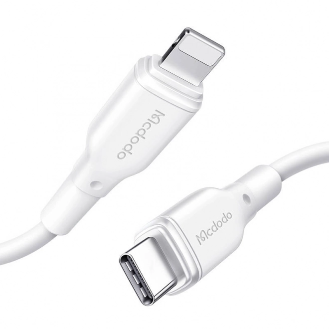 Kábel McDodo USB-C na Lightning 1,2 m biely