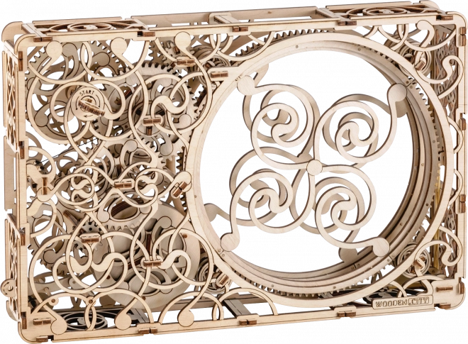Mechanický obraz - drevené 3D puzzle