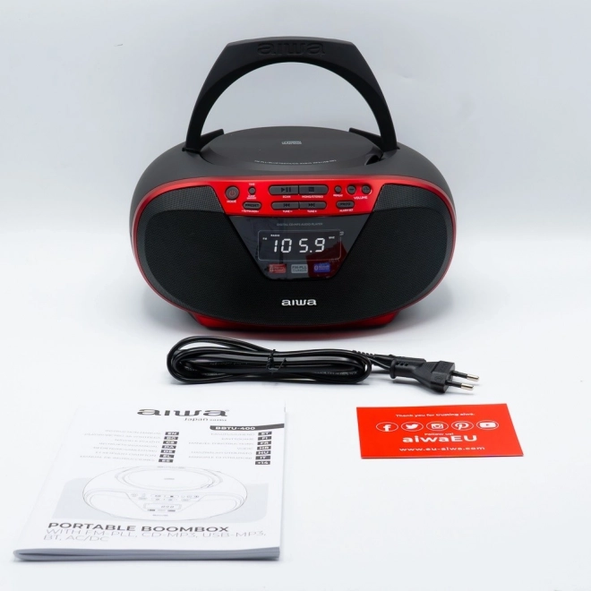 Prenosný boombox s Bluetooth a CD prehrávačom