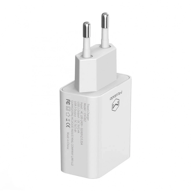 Dvojitá USB nabíjačka Mcdodo s Lightning káblom 1m cestovná sada