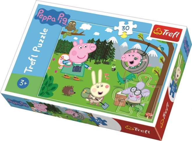 Trefl Puzzle Prasátko Peppa v prírode 30 dielikov