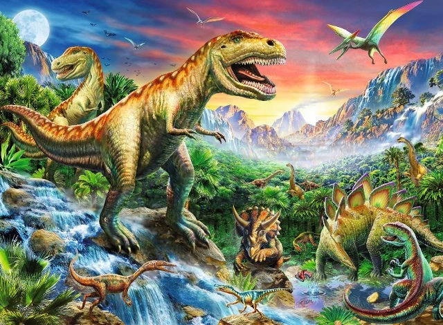 Ravensburger Puzzle V Dobách Dinosaurov XXL 100 Dielikov