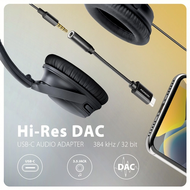 Zariadenie na zvýšenie kvality zvuku AXAGON ADA-HC USB-C 3.5mm
