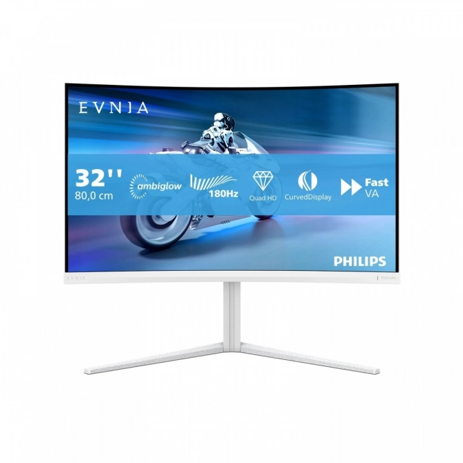 Zakrivený monitor 31,5 palca s VA panelom a Ambiglow
