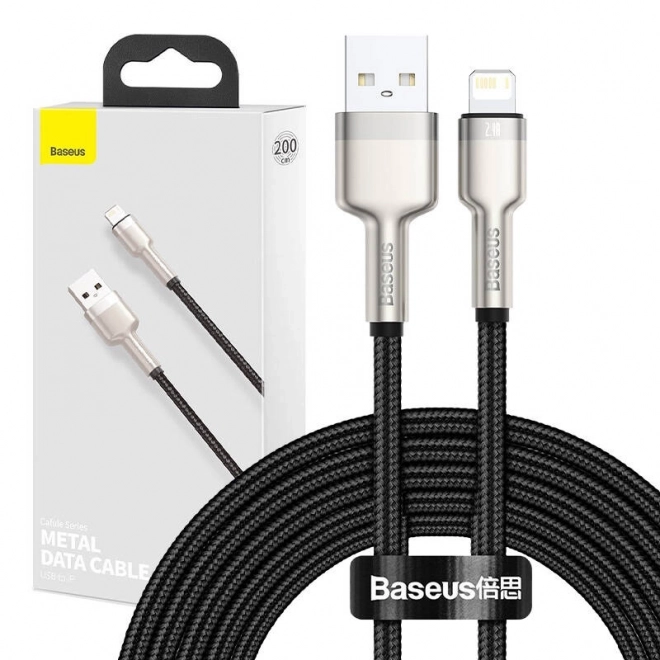 Usb kábel na Lightning Baseus Cafule 2,4A, 2m čierny