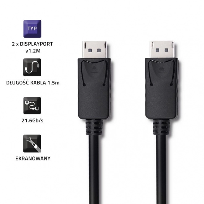 DisplayPort v1.2 samec | DisplayPort v1.2 samec | 4K | – 1,5 m