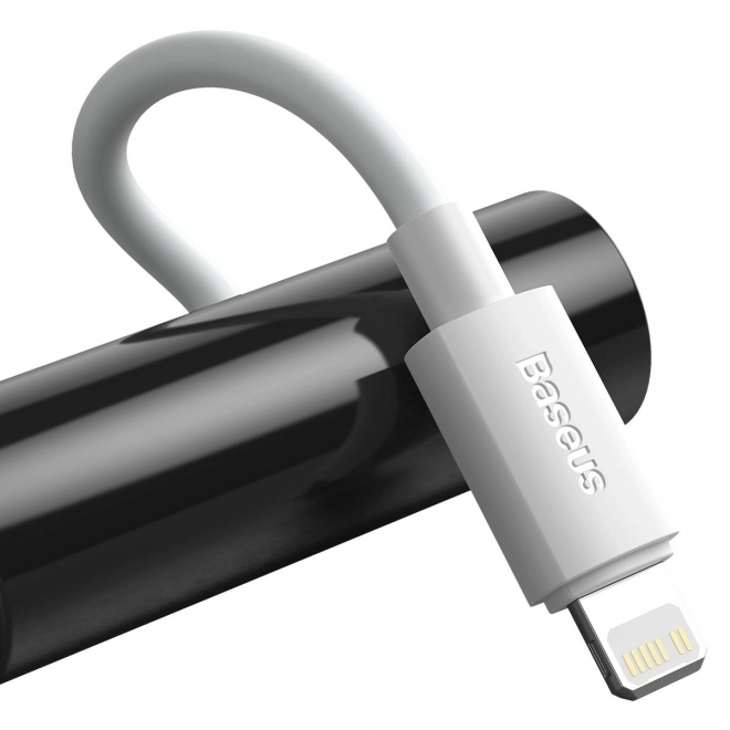 Kábel Baseus Simple Wisdom USB-C na Lightning PD 20W 1,5 m biely