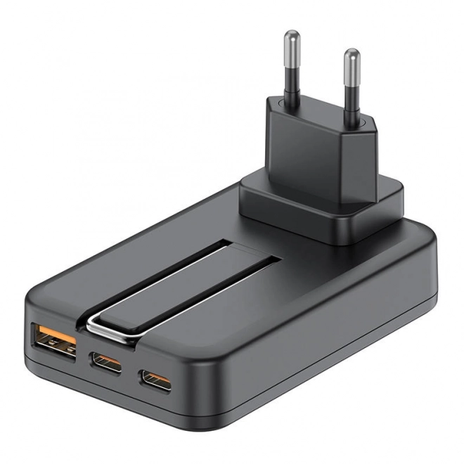 Bezdrôtová nabíjačka 2xUSB-C/30W 1xUSB-A/18W Budi, MagSafe 15W