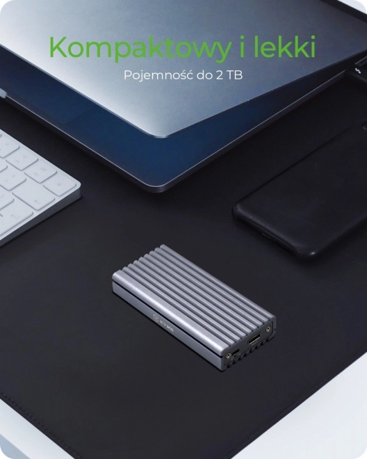 Icy Box externé puzdro pre SSD M.2 NVMe s USB‑C 10 Gb/s