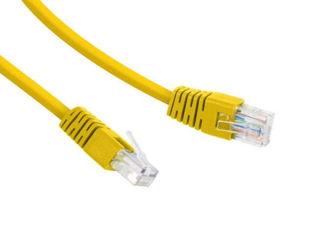 Žltý patch kábel Kat.6 UTP 0,25m