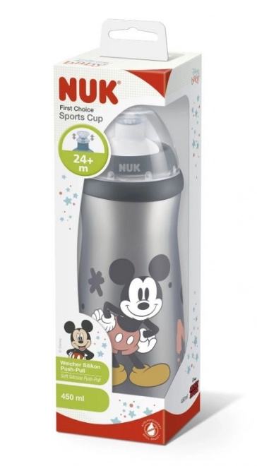 NUK FC Športová fľaša Mickey Mouse 450 ml šedá