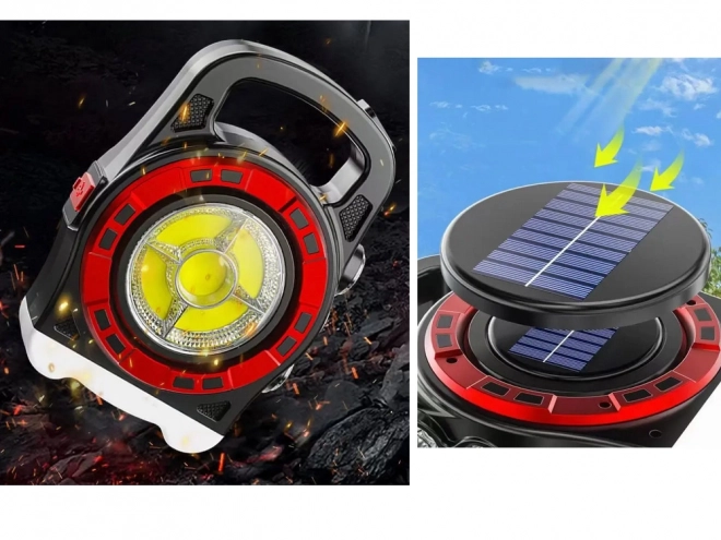Prenosná solárna LED lampa s powerbankou