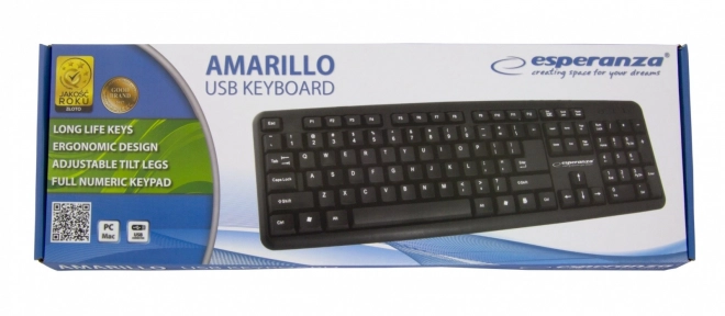 Štandardná káblová klávesnica USB AMARILLO