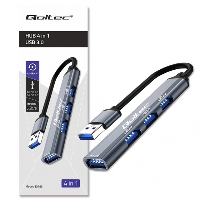 USB hub 4v1 Qoltec