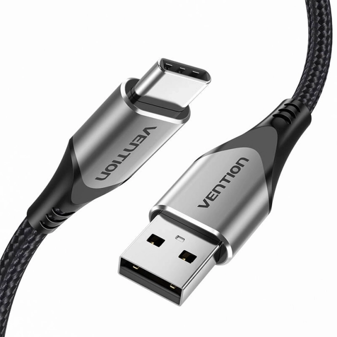 Usb kábel 2.0 A na USB-C Vention 3A 3m sivý