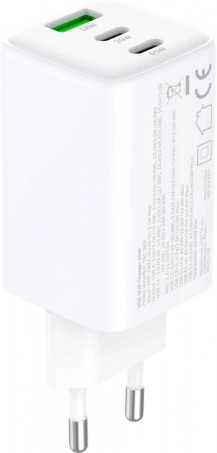 Nabíjačka do siete s 3 USB a 65W Power Delivery
