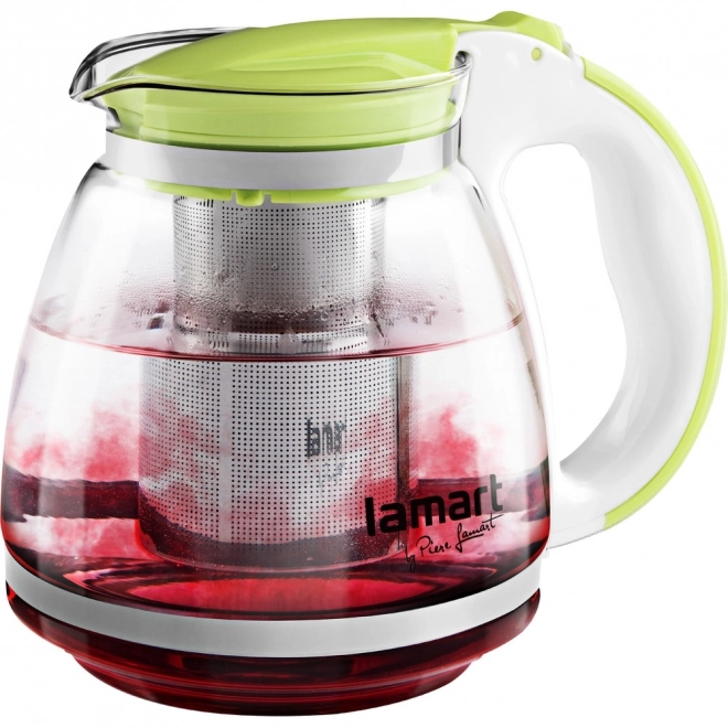 Sklenený džbánok s varičom 1,5L zelený