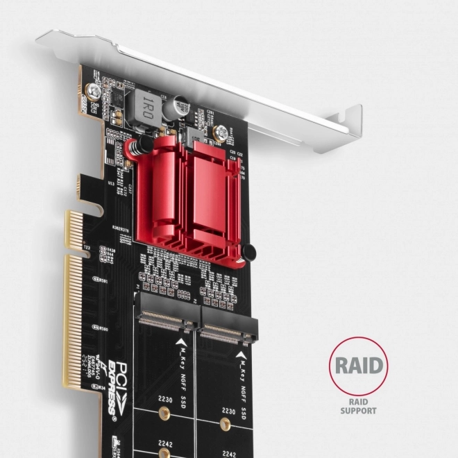 PCIe adaptér s dvojitým slotom pre SSD