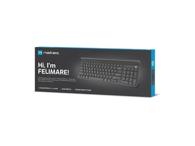 Natec Felimare Bluetooth bezdrôtová klávesnica čierna