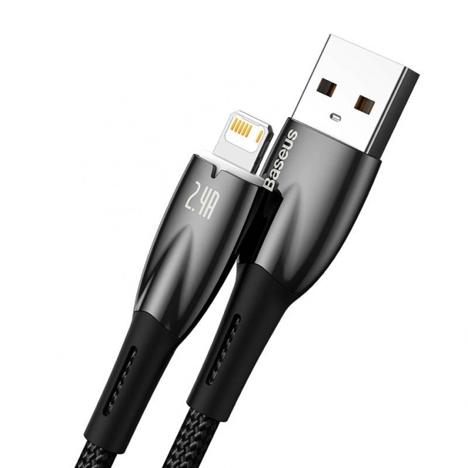 USB kábel pre Lightning Baseus Glimmer čierny 2m