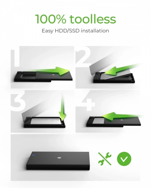 Externý kryt na SSD/HDD s USB 3.2 Gen 1