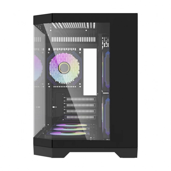Počítačová skriňa s RGB chladičmi Darkflash
