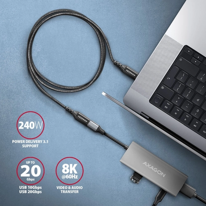 Axagon premium predlžovací kábel USB-C na USB-C