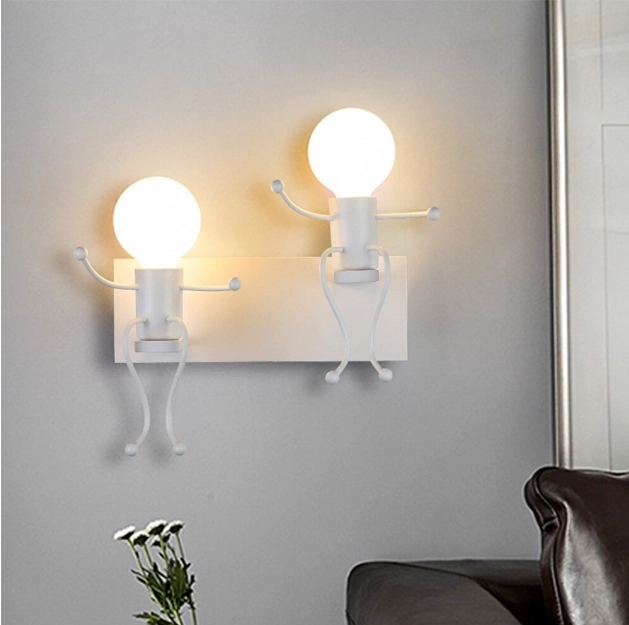 Dvojitá Nástenná Lampa Loft Biela Typ VII