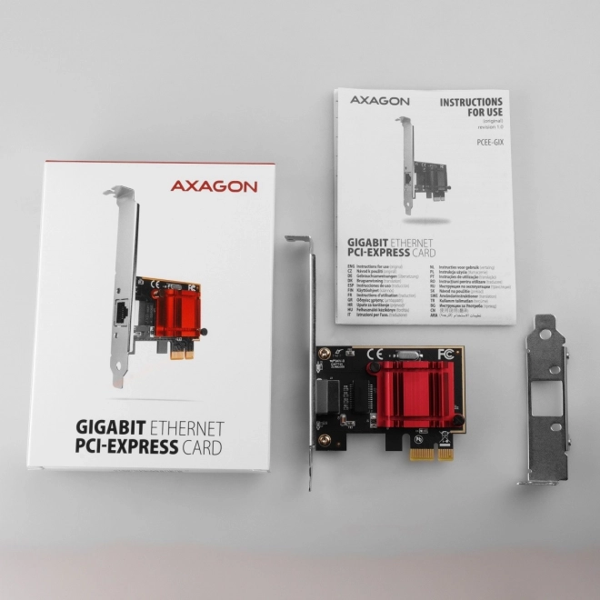 PCIe karta sieťová gigabit ethernet AXAGON Intel i210AT