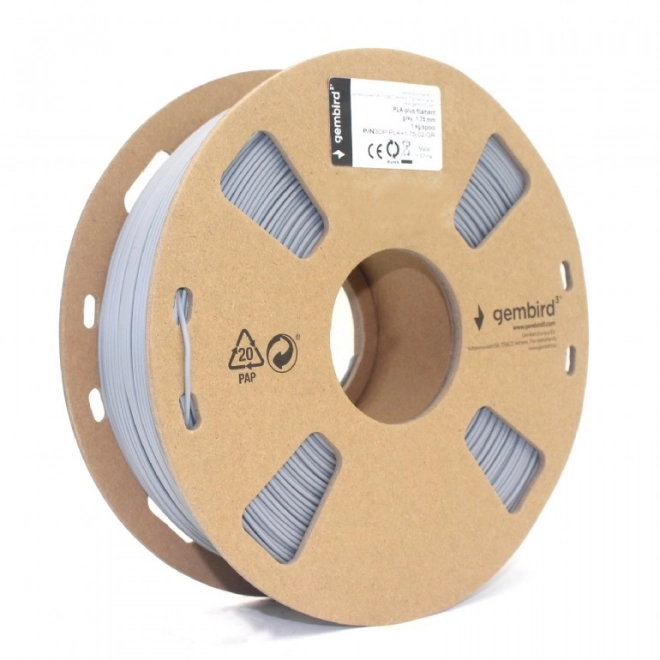 3D tlačový filament PLA Plus 1.75mm Sivý