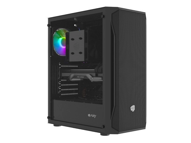 Počítačová skriňa Fury Shobo SH4 RGB s oknom čierna