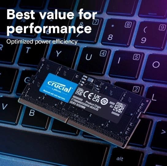 Pamäť DDR5 SODIMM 16GB 5600MHz Crucial