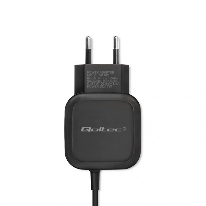Nabíjačka Qoltec 17W s USB a Micro USB káblom
