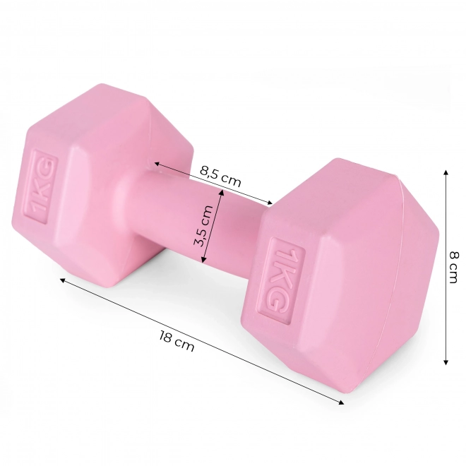 Ružové činky 2x1 kg ModernHome