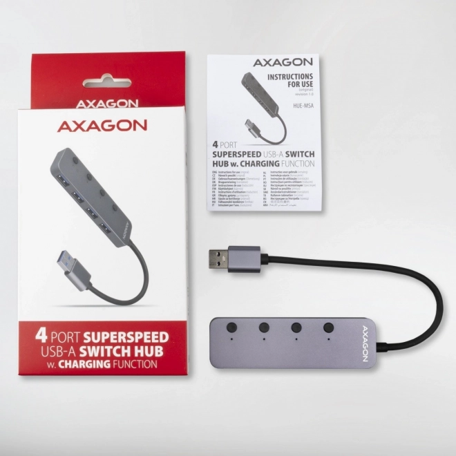 Metalový 4-portový USB 3.2 Gen 1 hub