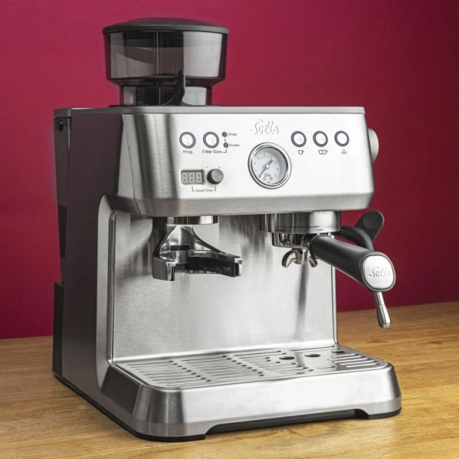 Espresso kávovar Solis Grind & Infuse Perfetta strieborný