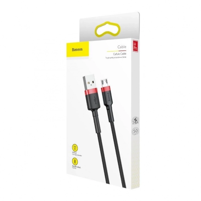 Kábel Baseus Cafule Micro USB 1,5A 2m červeno-čierny