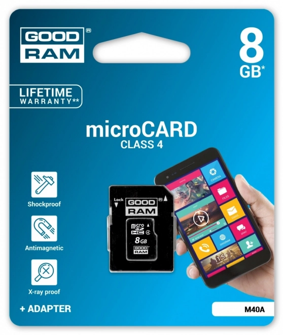 Pamäťová karta microSD 8GB s adaptérom