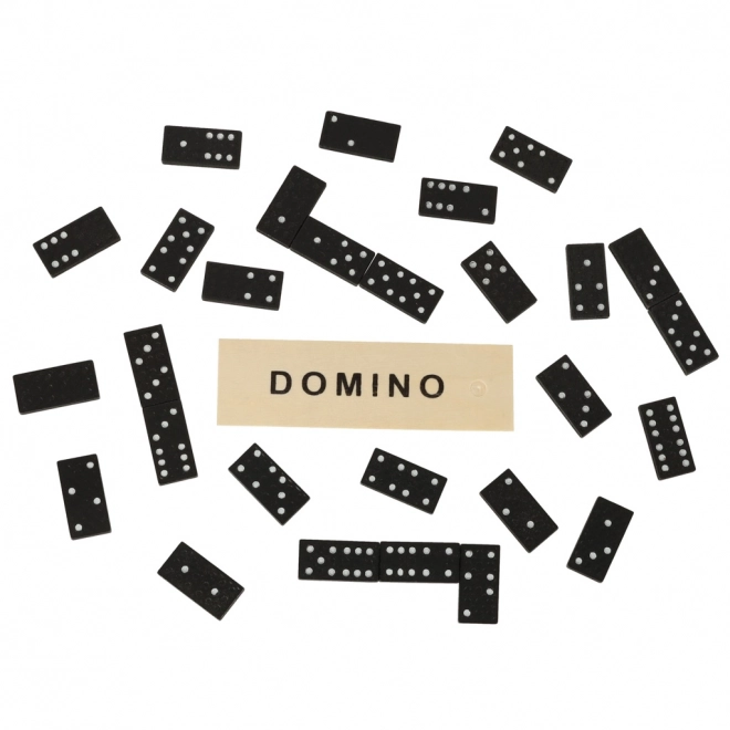 Drevené domino kocky pre rodinnú zábavu s púzdrom