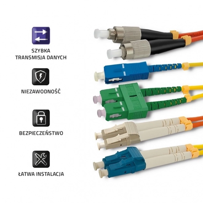 Patchcord LC/UPC-LC/UPC OM3 multimódový 1m