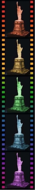 Svietiace 3D puzzle Socha Slobody Nočná edícia 108 dielikov