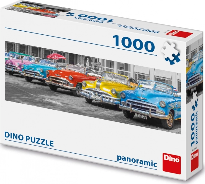 Panoramatické puzzle Autá stretnutie 1000 dielikov