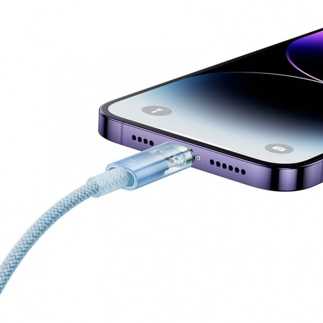 Rýchlonabíjací kábel Baseus USB-C na Lightning Explorer Series 2m, 20W (modrý)