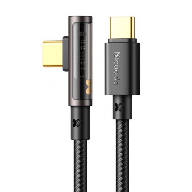 USB-C na USB-C 90 stupňový kábel Mcdodo 100W 1.2m čierny