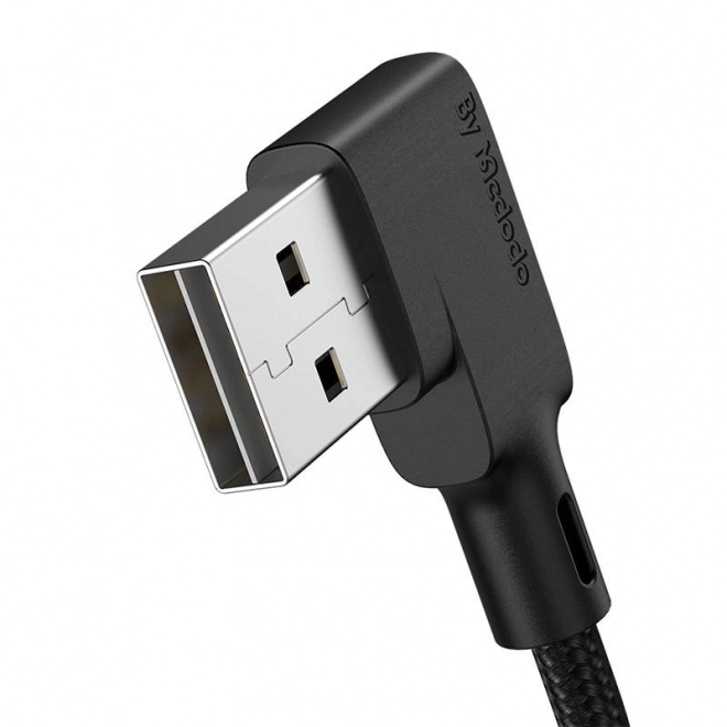 Kábel USB na USB-C 1,8 m úhlový čierny