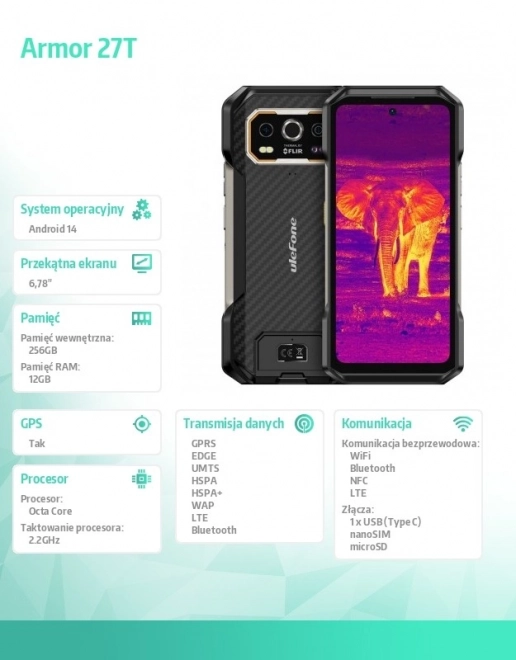 Smartfón Armor 27T 5G s termokamerou