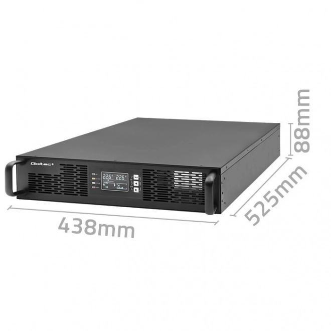 Záložný zdroj UPS do racku 1kVA s Power Factor 1.0 a LCD