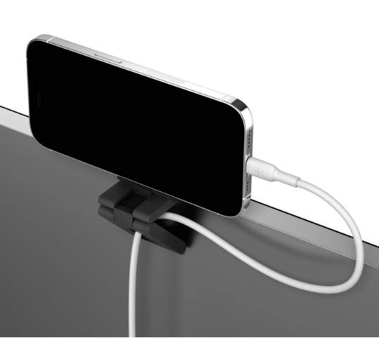 Magnetický držiak pre iPhone na monitor čierny