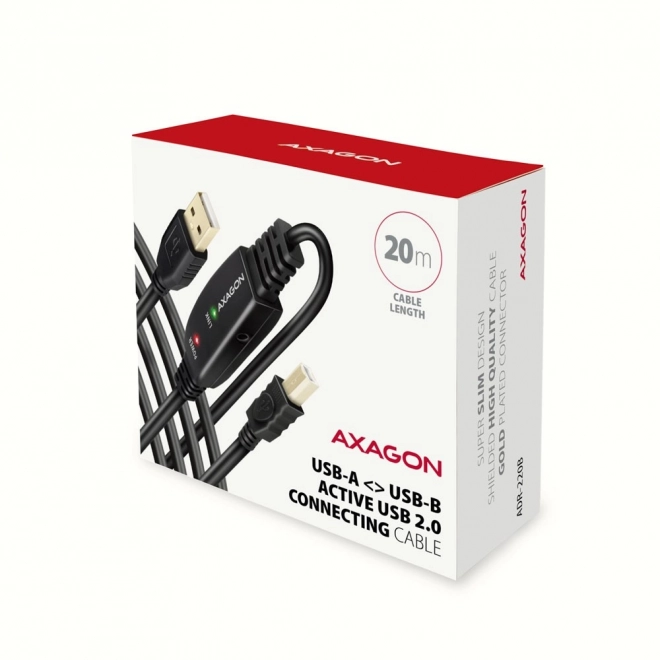 Aktívny USB kábel AXAGON 20m